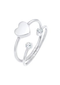 Elli - Anello impilabile di cristallo a forma di cuore di incastonato in argento sterling 925 AnElli 1 pieces female