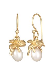 Elli - Orecchini Pendenti Angelo Custode Elegante con Perla coltivada d'acqua dolce in Argento Sterling 925 1 pieces female