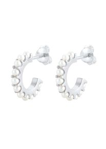Elli - Creoli Elegante con perle sintetiche in Argento Sterling 925 Orecchini a cerchio 1 pieces female