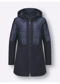 Dames Gewatteerde jas in materiaalmix in marine ,maat 38, WITT, 100% Polyester. Sweatstof: 95% Polyester, 5% Elastan. Wattering: 100% Polyester