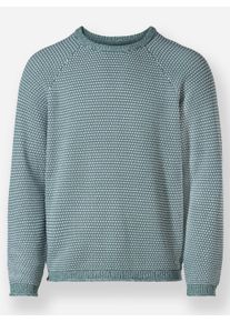 Marco Donati Herren Pullover in jade-weiß ,Größe 56/58, Witt, 50% Baumwolle, 50% Polyacryl
