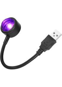 Jusch - Lampe de Toit usb pour Voiture, Mini Lumière Voiture Intérieur Romantique usb led avec 4 Couleurs et 9 Modes Réglable, Plug et Play Lampe usb