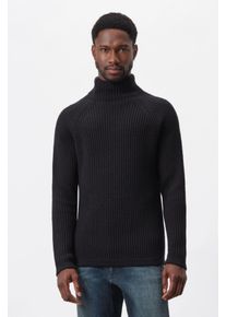 Drykorn ARVID Trui met col in wol-alpacamix in blauw, maat XL