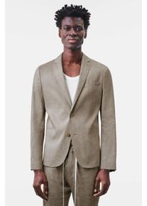 Drykorn HORLEY Slim fit jas met omkeerbare valling in zomers linnenmix in beige, maat 46