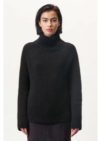 Drykorn ARWEN Trui met col in wol-alpacamix in zwart, maat XS