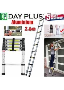 Alu Teleskopleiter Höhen Telescopic Ladder 150kg Stabil Echelles professionnelles 8.5ft