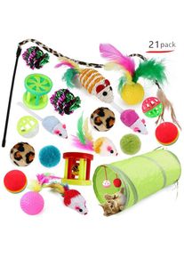 Jouets pour chats, jouets pour chats, jouets pour chats et chaton, 21 pièces (le style d'image sera envoyé au hasard)