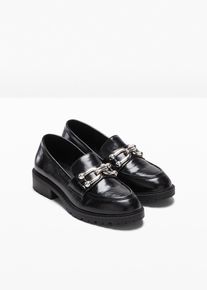 bonprix Półbuty wsuwane loafer czarny 36