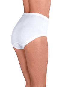 wäschepur wäschepur Tailleslip, Dames, Maat 52, wit, 5 stuks, Dubbel kruisje, Ingenaaid elastiek, Feinripp