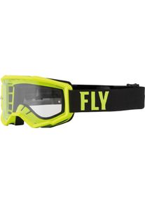 Fly Racing Focus, lunettes de protection pour enfants , couleur: Jaune Néon/Noir Net