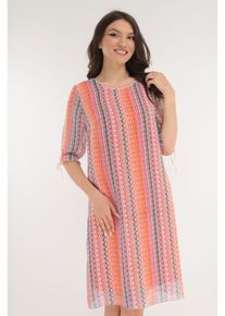 Rochie lejera din voal cu imprimeu abstract orange