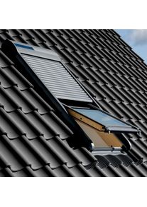 Volet roulant solaire Velux SSL 0000S en aluminium gris anthracite, 55x78 cm (CK02)