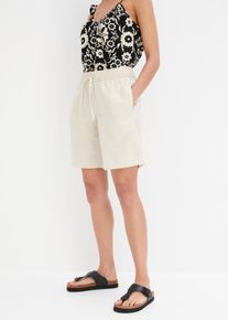 Bermudashortsit pellavasekoitteesta, harmaa, 42, bonprix