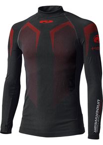 Held 3D-Skin Warm Top, functional shirt longsleeve , color: Black/Dark Red/Red , size: L