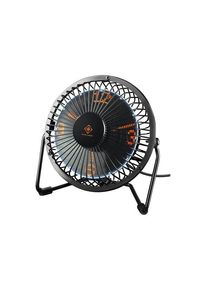 Deltaco GAMING USB desktop fan with clock black