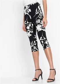 Capri broek - zwart - maat 32/34 (XS) - met katoen - bonprix