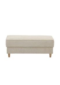 Tchibo - Aufklappbare Hockerbank mit Stauraum in Cordstoff - 110x51x44cm - creme - Polyester / Holz / Buchenholz