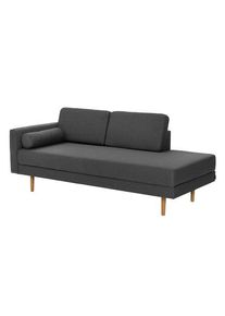 Tchibo - Récamiere »Ivo« mit verstellbarer Armlehne - 190x87x81cm - anthrazit - Buchenholz / Holz / Buchenholz