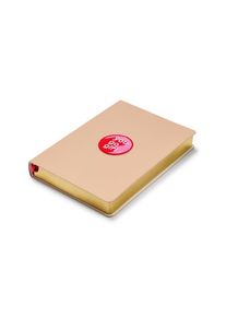 Tchibo - Notizbuch mit Textilpatch - beige