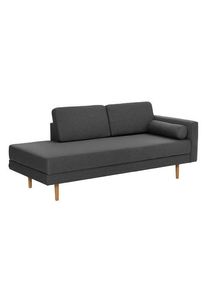 Tchibo - Récamiere »Ivo« mit verstellbarer Armlehne - 190x87x81cm - anthrazit - Buchenholz / Holz / Buchenholz