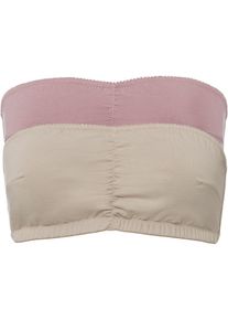 Bandeau BH (Cup A und B) mit Bio-Baumwolle (2er Pack), beige, Größe 32/34 (XS), mit Baumwolle, bonprix