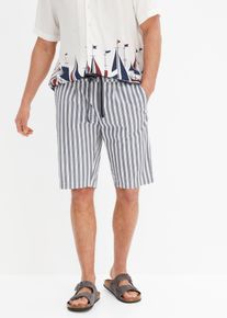 Chino-Bermuda mit Bundfalte, weiß, Größe 66, 100% Baumwolle, bonprix