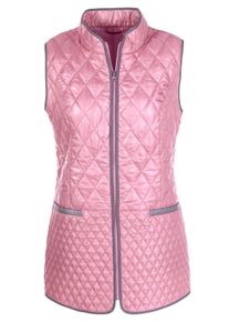 Dames Bodywarmer met opstaande kraag in roze ,maat 38, WITT, 100% Polyester