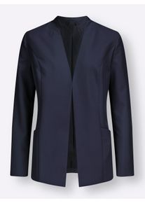 Dames Blazer van zacht materiaal in marine ,maat 46, WITT, 100% Polyester