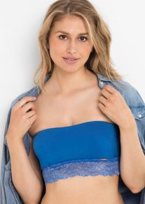 bonprix Femei Sutien Feel Comfort bandeaux, cu bumbac bio (2buc.) negru 32/34