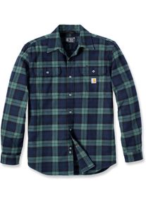 Carhartt Heavyweight Flannel Plaid, shirt , color: Green/Blue , size: L