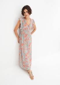 Robe longue imprimée - bleu - taille 40 - bonprix