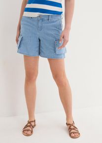 Shorts di jeans cargo a vita media - Blu - Taglia 46 - bonprix