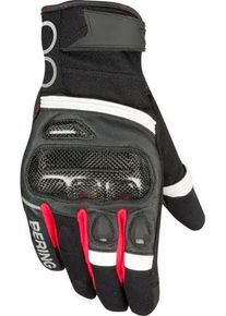 Bering Raid, guantes , color: Negro/Blanco/Rojo , tamaño: T10