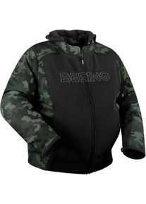 Bering Davis Camo King-Size, waterdicht textieljack , kleur: Zwart/Donkergroen , maat: Buikomtrek 4XL
