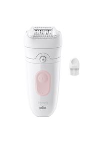 Braun Silk-épil 5 5-000 Wet & Dry Epilator - White & Flamingo, Pink