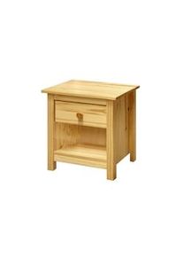 Möbilia Möbilia Cómoda | con 1 cajón, 1 compartimento abierto | madera de pino | An 46 x Pr 37 x Al 50 cm | lacado natural