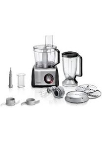 Bosch MC812M814 Processador de alimentos 1250 W 3,9 l Preto, aço inoxidável, transparente