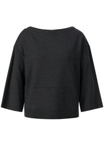 LANIUS Damenshirt Tencel Anthrazitmelange 36