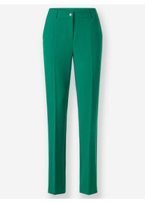 Heine Damen Hosenanzug mit seitlichen Taschen in grün ,Größe 34, Witt, 77% Polyester, 20% Viskose, 3% Elasthan