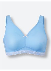 wäschepur Dames Comfort-bh zonder beugel in ijsblauw ,maat 100C, Witt, 88% Polyamide, 12% Elastan