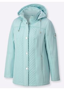 Dames Gewatteerde jas met afneembare capuchon in kalkmint ,maat 36, WITT, 100% Polyester. Wattering: 100% Polyester