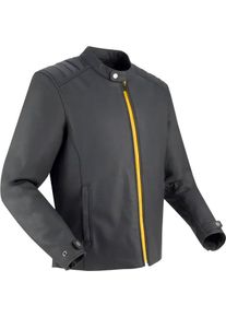 Segura Phil, leather jacket , color: Black/Yellow , size: XL