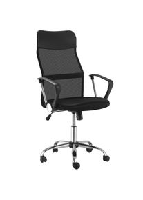 HOMCOM Swivel Office Chair High Back Mesh Chair Seat Office Desk Chairs Height Adjustable Armchair Black | Aosom Ireland