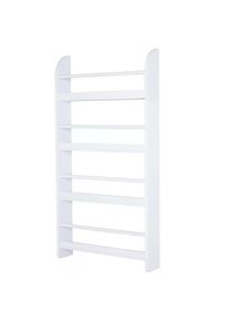 HOMCOM Wall/Standing Magazine Holders Book Rack Shelf 4 Tiers Water Resist Wood NEXT DAY DELIVERY | Aosom Ireland