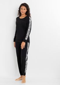 Pyjama, musta, 36/38, 100% puuvilla, bonprix
