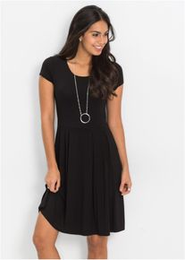 bonprix Női Dzsörzé ruha viszkóz keverékből, fekete, 42