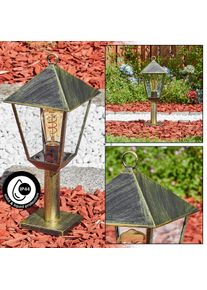 hofstein Anfei Luminaire extérieur, Borne lumineuse, Eclairage de chemin Brun, Or, 1 lumière