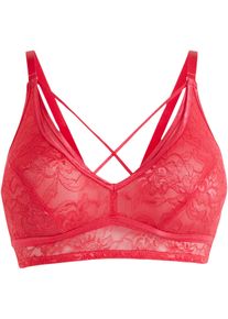 bonprix Biustonosz bralette bez fiszbin&oacute;w czerwony 80