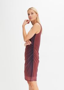 bonprix Sukienka z dżerseju i siatkowego materiału fioletowy 44/46