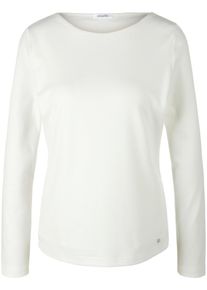 efixelle - Shirt van 100% katoen met lange mouwen, beige, Maat 36, katoen